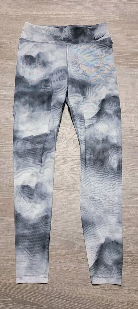 Nike Women's Dri Fit Gray Black Leggings Size Medium