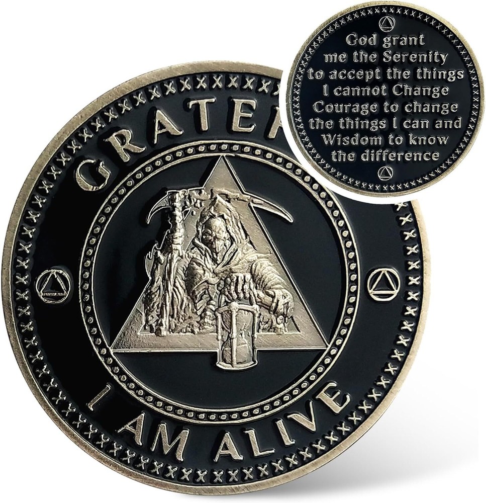Hot AA Sobriety Coin Triangle Extradition AA Recovery Anniversary Sobriety Gifts