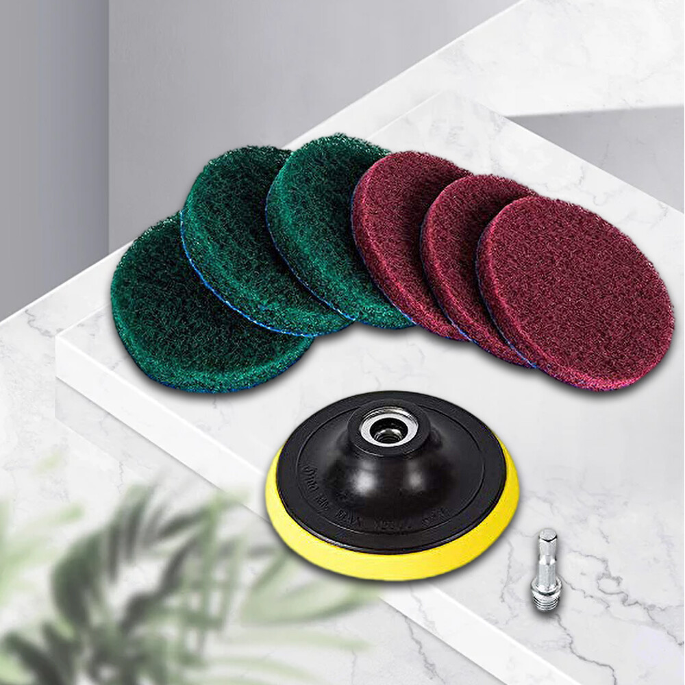 3in Scotch Brite Scuff Pad Drill Kit for Polishing Buffing Abrasive Wheels