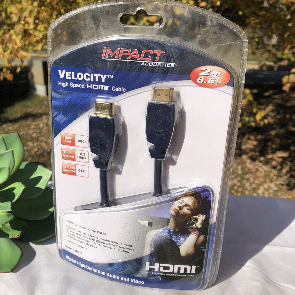 Cables to Go Velocity Series 40315 Blue HDMI Cable 2M 6.6 Feet