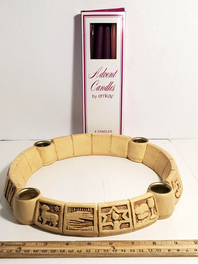 Vintage Abbey Press Advent Wreath Celtic Green 11.5