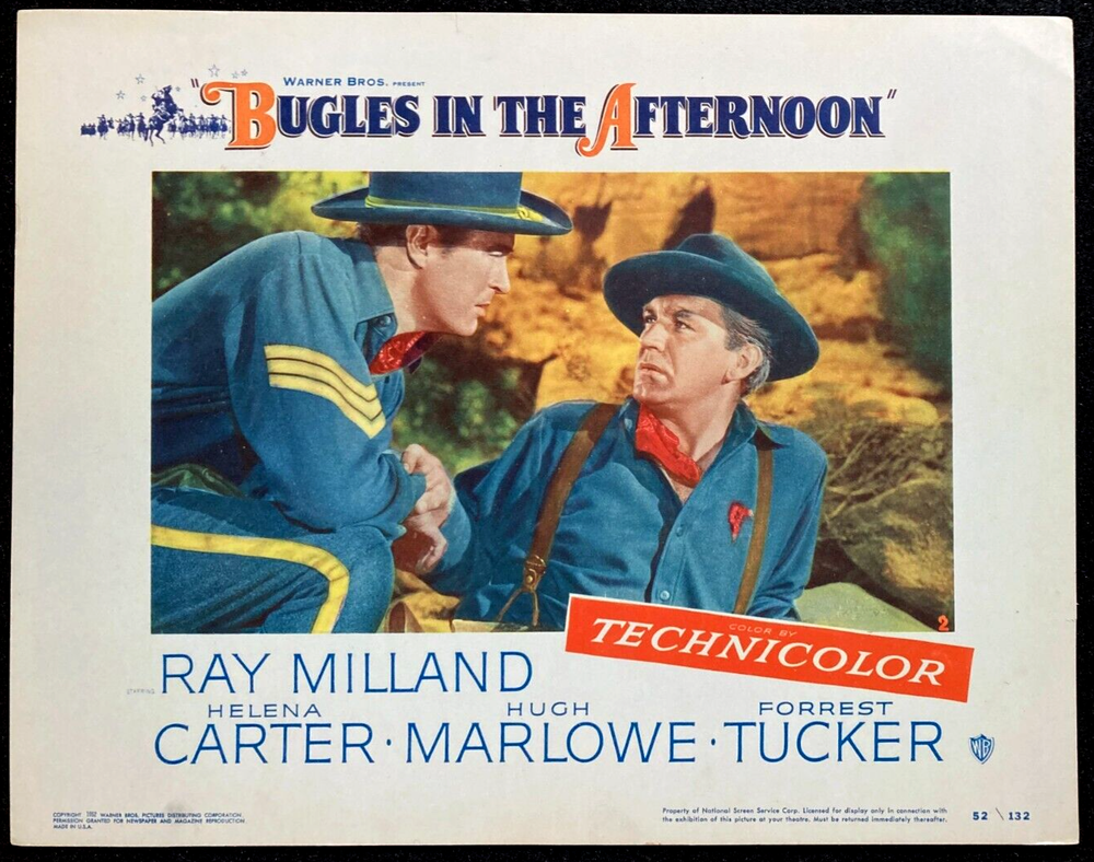 BUGLES IN THE AFTERNOON Movie Lobby Card Poster US Cavalry Western Ray Milland