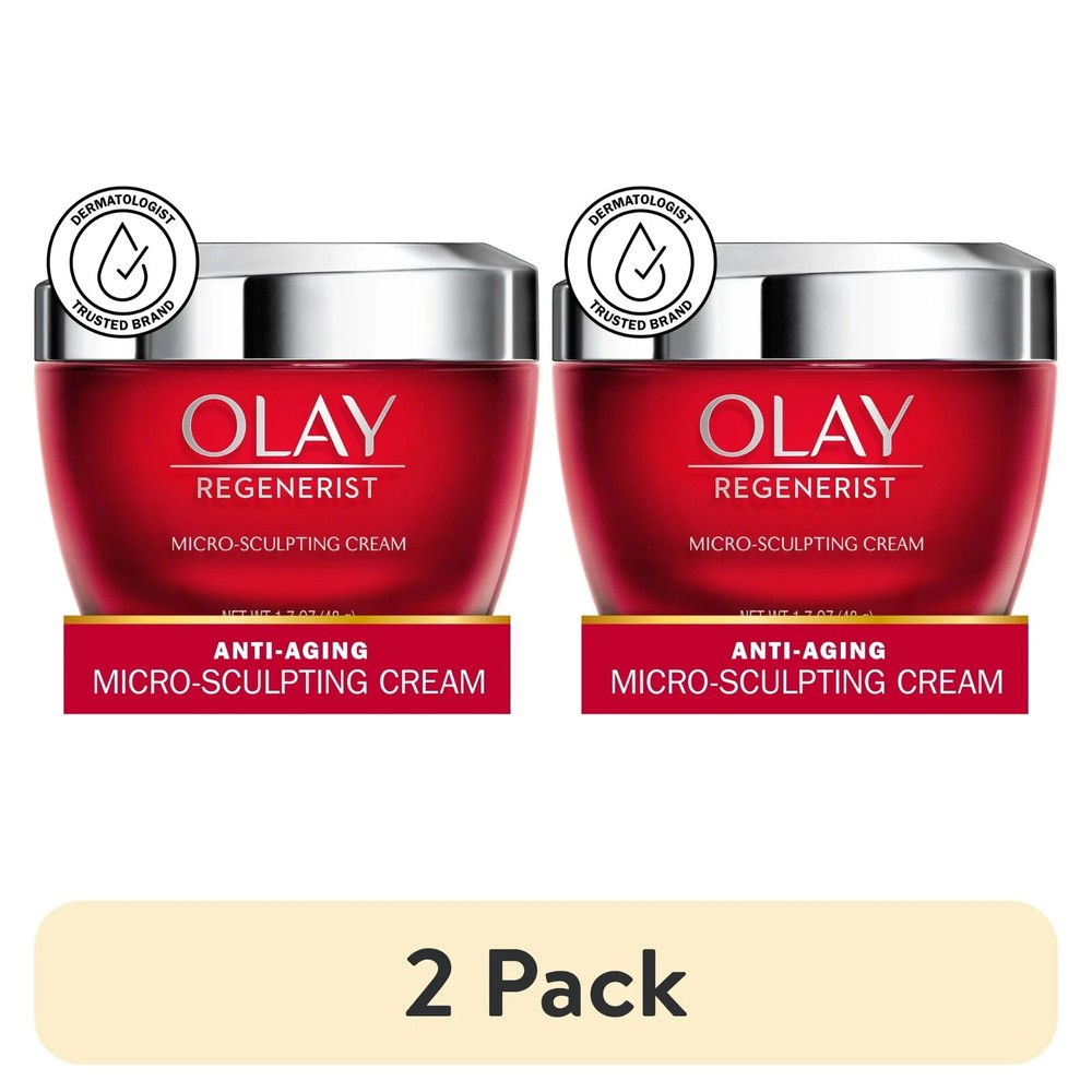 (2 pack) Olay Skincare Regenerist Micro-Sculpting Face Cream, Facial Moisturizer
