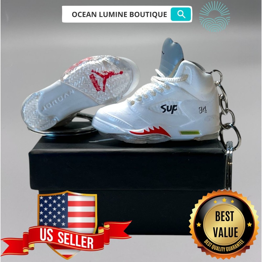 Air Jordan 3D Mini Sneaker Keychain, Shoe Keyring Shoe Box, Display Box Option