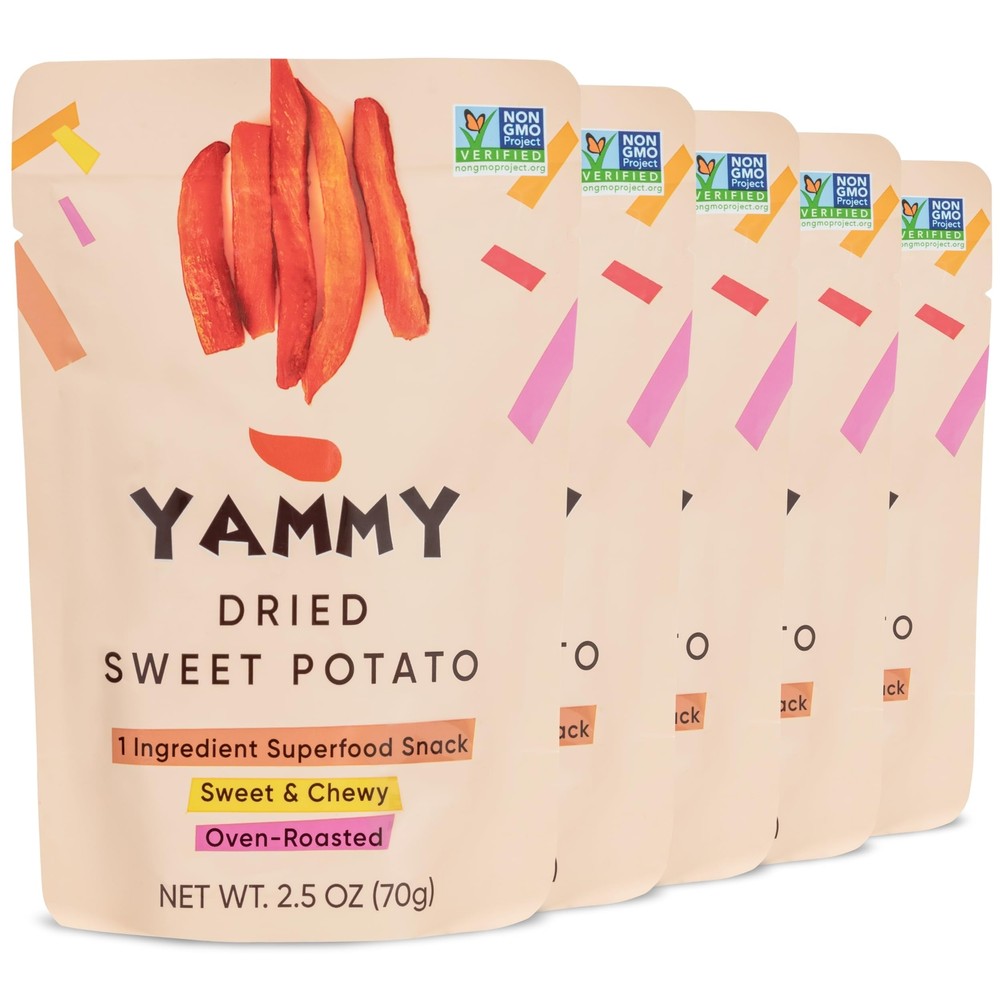 Yammy Dried Sweet Potato Sticks Pack of 5 1 Ingredient Superfood Snack Health...