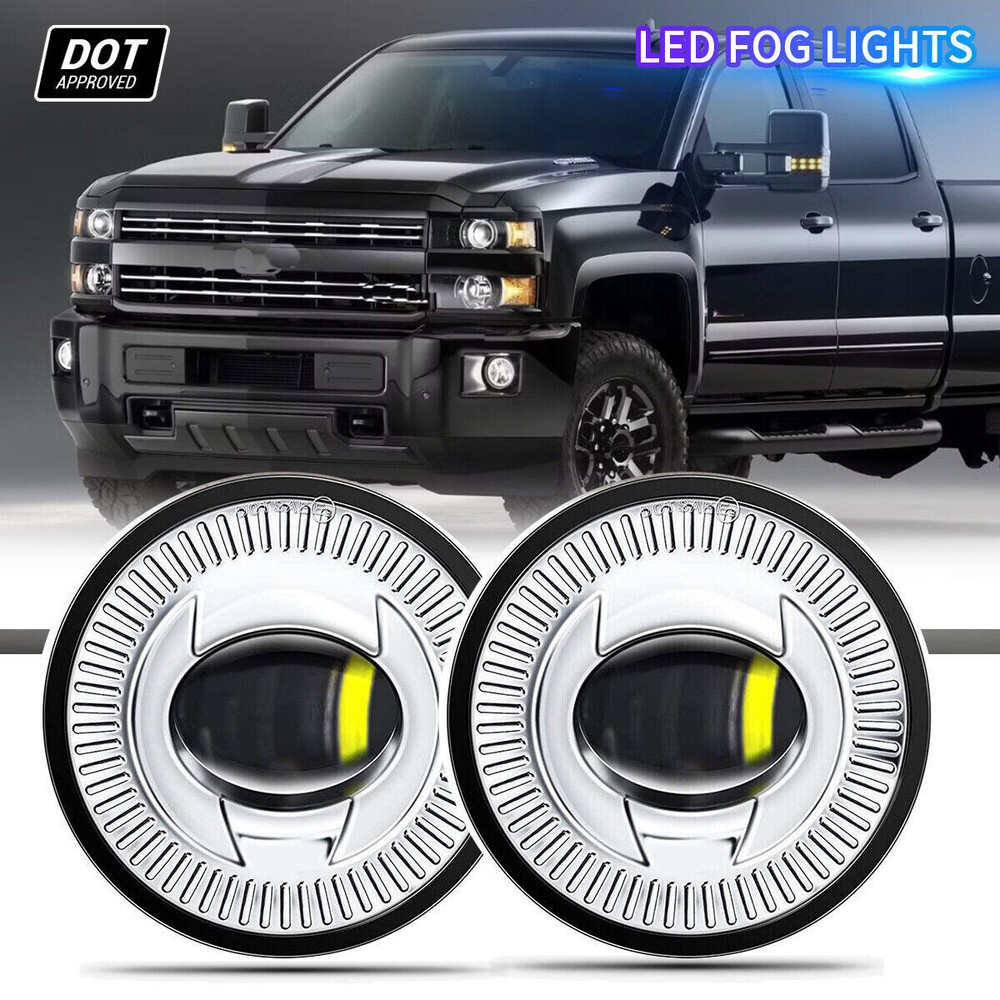 for 07-13 Chevy Avalanche Suburban Tahoe GMC LED Fog Lights Driving Lamps PAIR