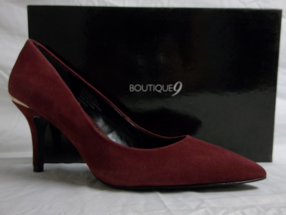 Boutique 9 Size 8.5 M Mirabelle Wine Suede Pumps New Womens Shoes  