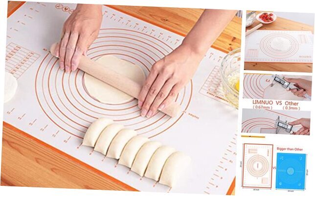 Alfombra de silicona para pastelería extra gruesa antiadherente alfombrilla para hornear, alfombrilla para fondant, mostrador