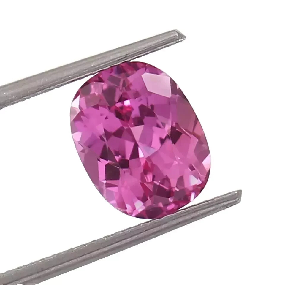 AAA+ Natural Pink Sapphire Loose Gemstone 9x11mm Cushion Cut Ceylon-image