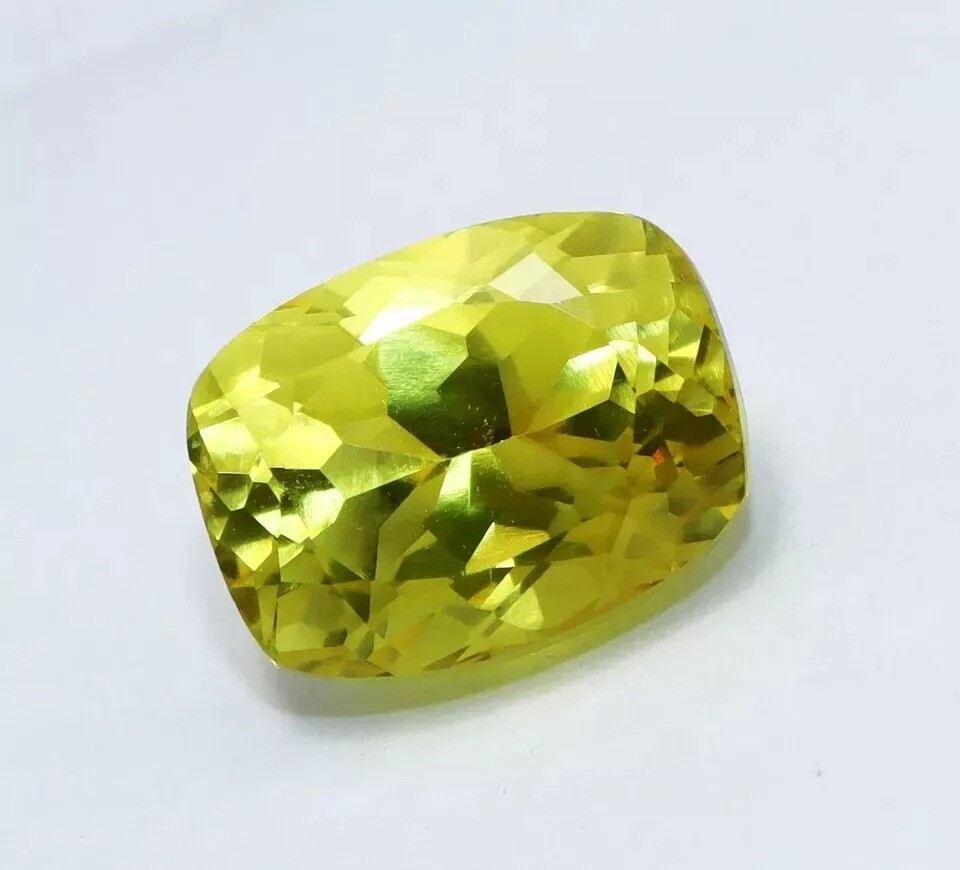AA+ Yellow Sapphire Cushion 12-14Ct Natural Ceylon Loose Certified Gemstone
