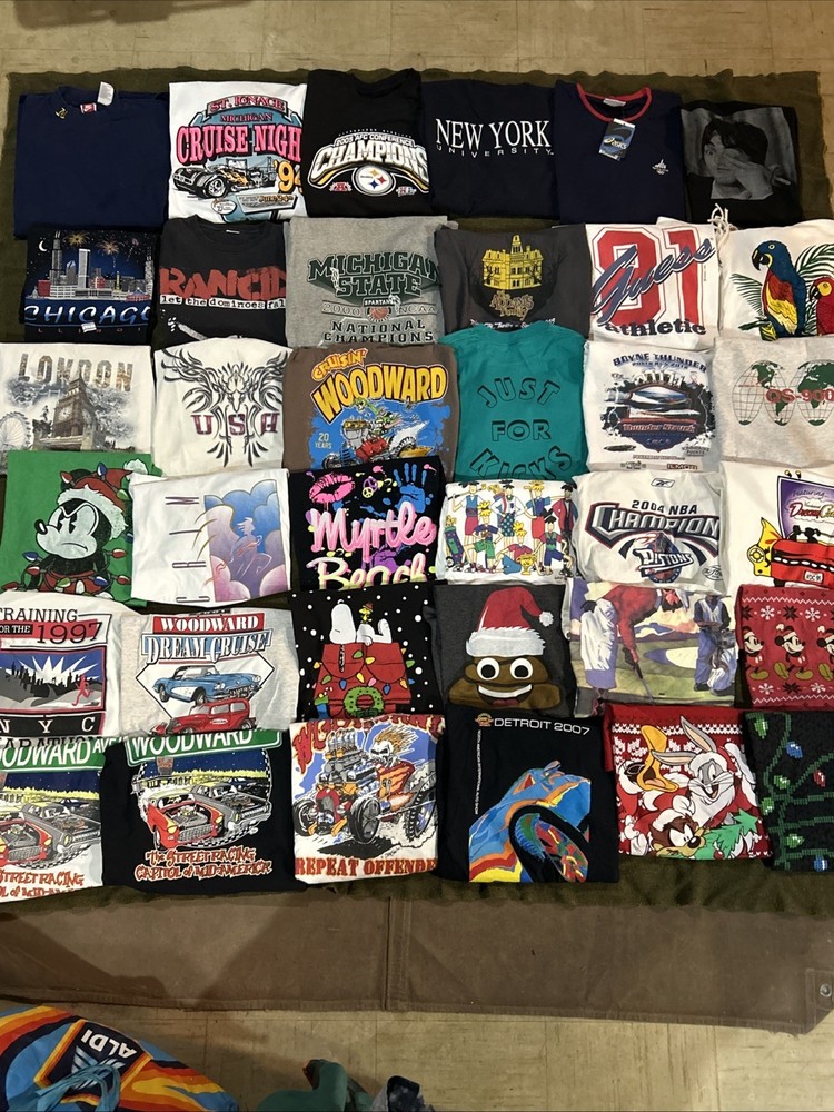 VTG Reseller 36pc Lot Bundle 90’s Y2K Graphic T Shirts Larger Sizes