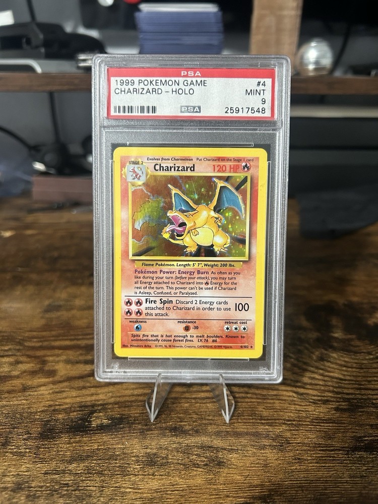 CHARIZARD PSA 9 1999 POKEMON GAME SET UNLIMITED #4/102 RARE HOLO MINT