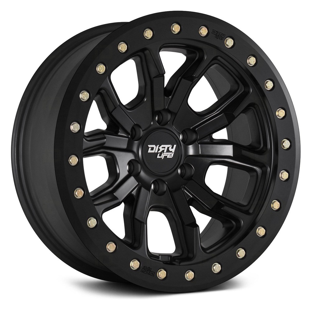 Dirty Life 9303 DT-1 17x9 Black Wheels -12 Offset 5x127 78.1 Hub Set of 4