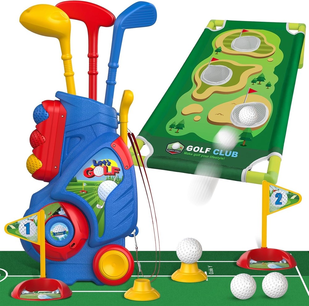 Toddler Golf Set for 2 3 4 5 Years Old Boys Girls, Upgraded Kids Golf Ca