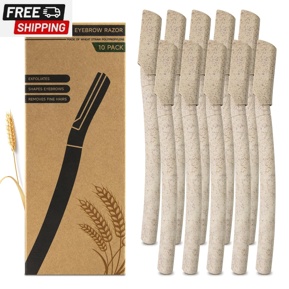 Eyebrow Razors,Dermaplane Razor Tool for Women&Men,Biodegradable Face Razor Tool