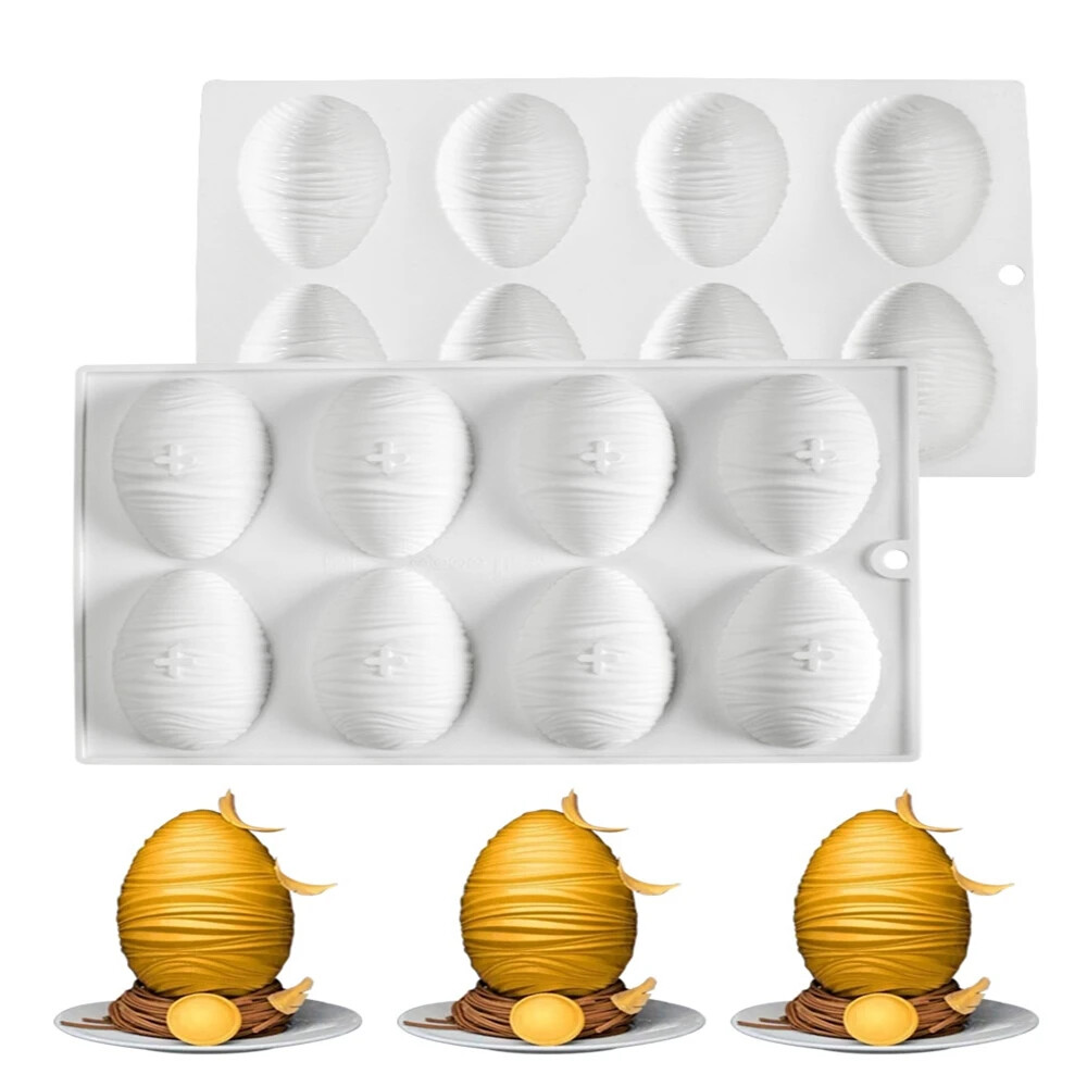 Silicone Easter Egg Mold Chocolate Molds - Non-Stick Egg Shape Chocolate Mold,