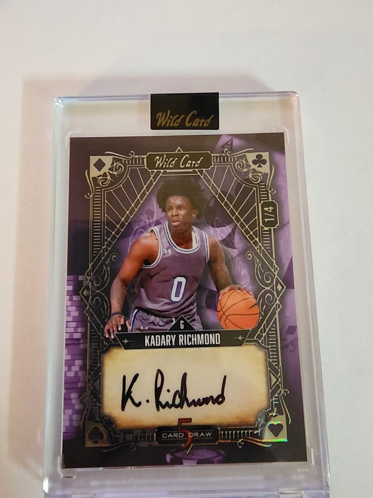 🔥2023-24 Wild Card 5 Card Draw 🏀 KADARY RICHMOND Encased RC Auto #’d 1/4