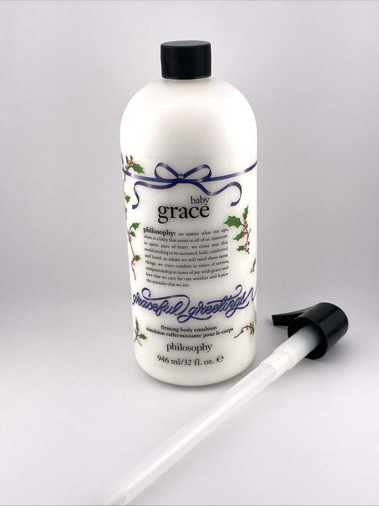 Philosophy Baby Grace Firming Body Emulsion 32 oz New with Pump Holiday Edition