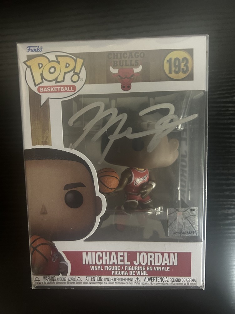 Michael Jordan Chicago Bulls Signed Basketball Funko