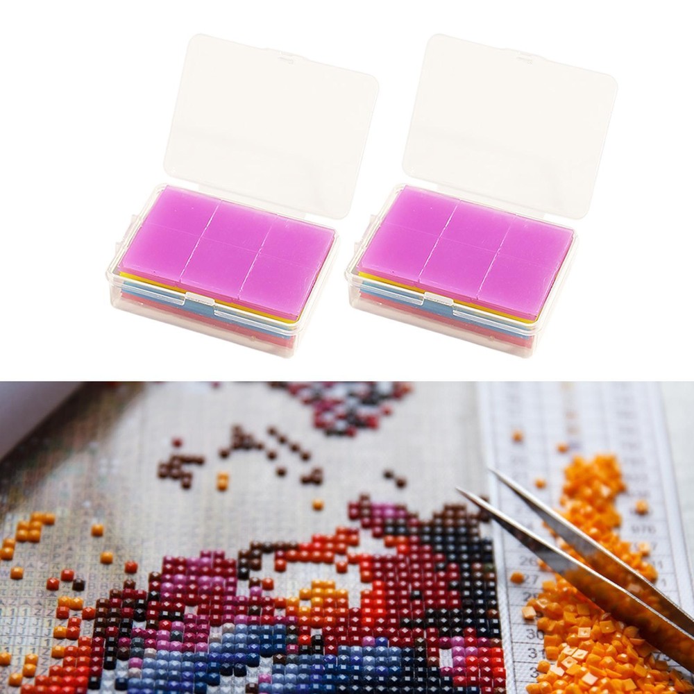 2 Pieces Painting Glue Clay Set 4 Colors DIY Painting Clay for Embroidery