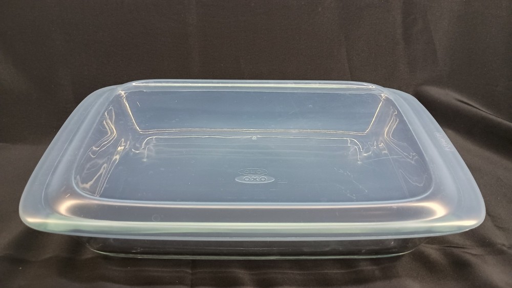 OXO Good Grips Blue 9x13x2 Casserole Dish with Lid EUC Bakeware Ovenware