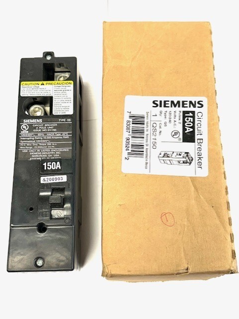 Siemens QS2150 Plug-In Circuit Breaker 150A 120/240VAC 2P 1PH Type QS 150 Amp