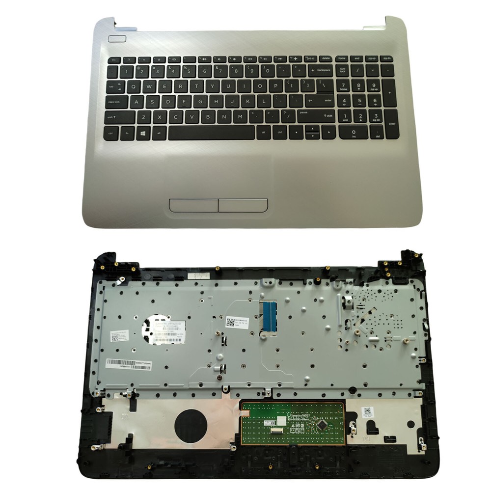 New Palmrest w/ Keyboard Touchpad Trackpad Silver For HP 15-AY 15-BA 855022-001