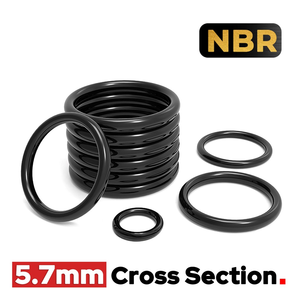 Metric Nitrile Rubber NBR O Ring Seals 5.7mm Cross Section 8.6mm-668.6mm ID