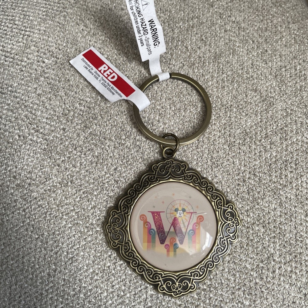 Disney Parks ABC Keychain Letter W World Of Color Mickey-image