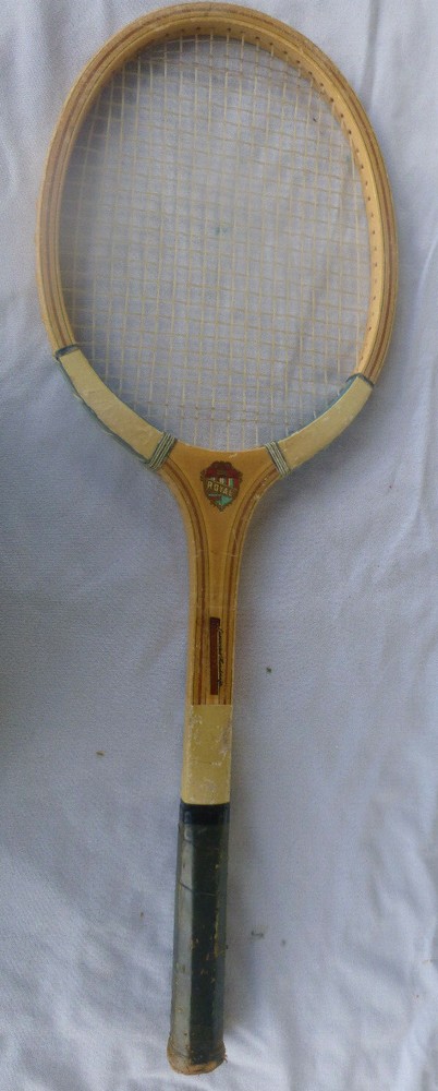 Vintage wood tennis racket racquet Royal Made in Pakistan 4 1/4