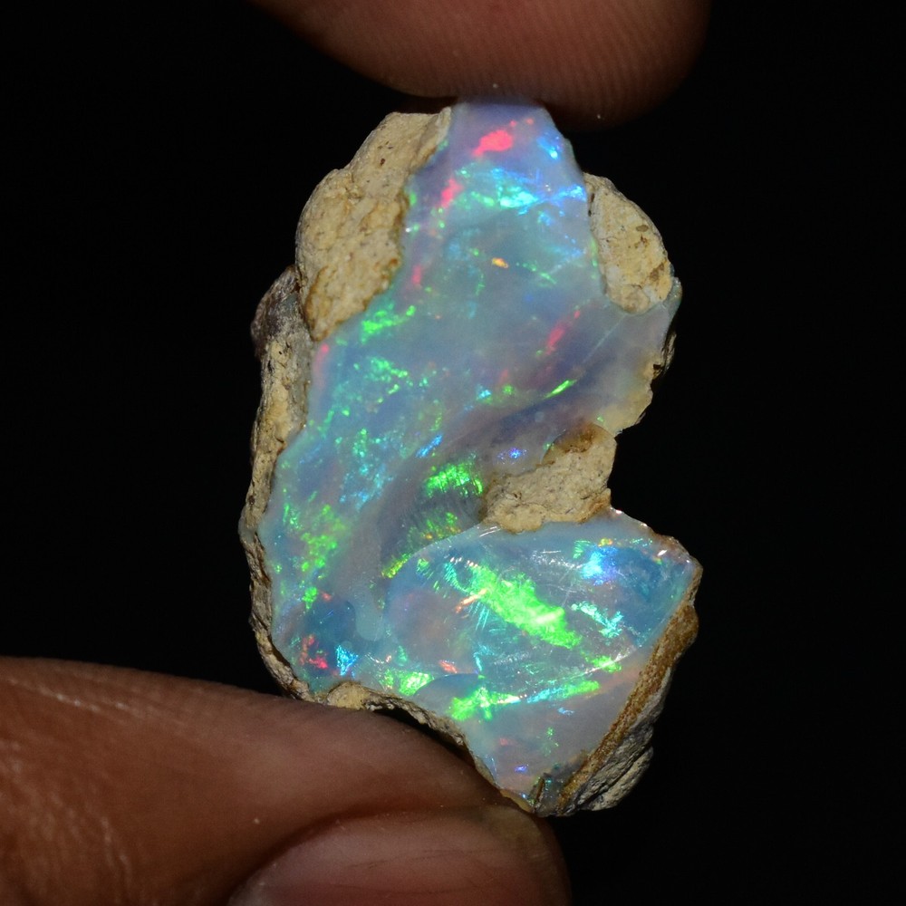 Natural White Opal Rough 17.30 CTS, Ethiopian Welo Opal Raw Gemstone For Jewelry