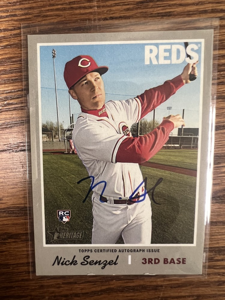 2019 Topps Heritage #ROA-NSE Nick Senzel Real One High Number Autographs