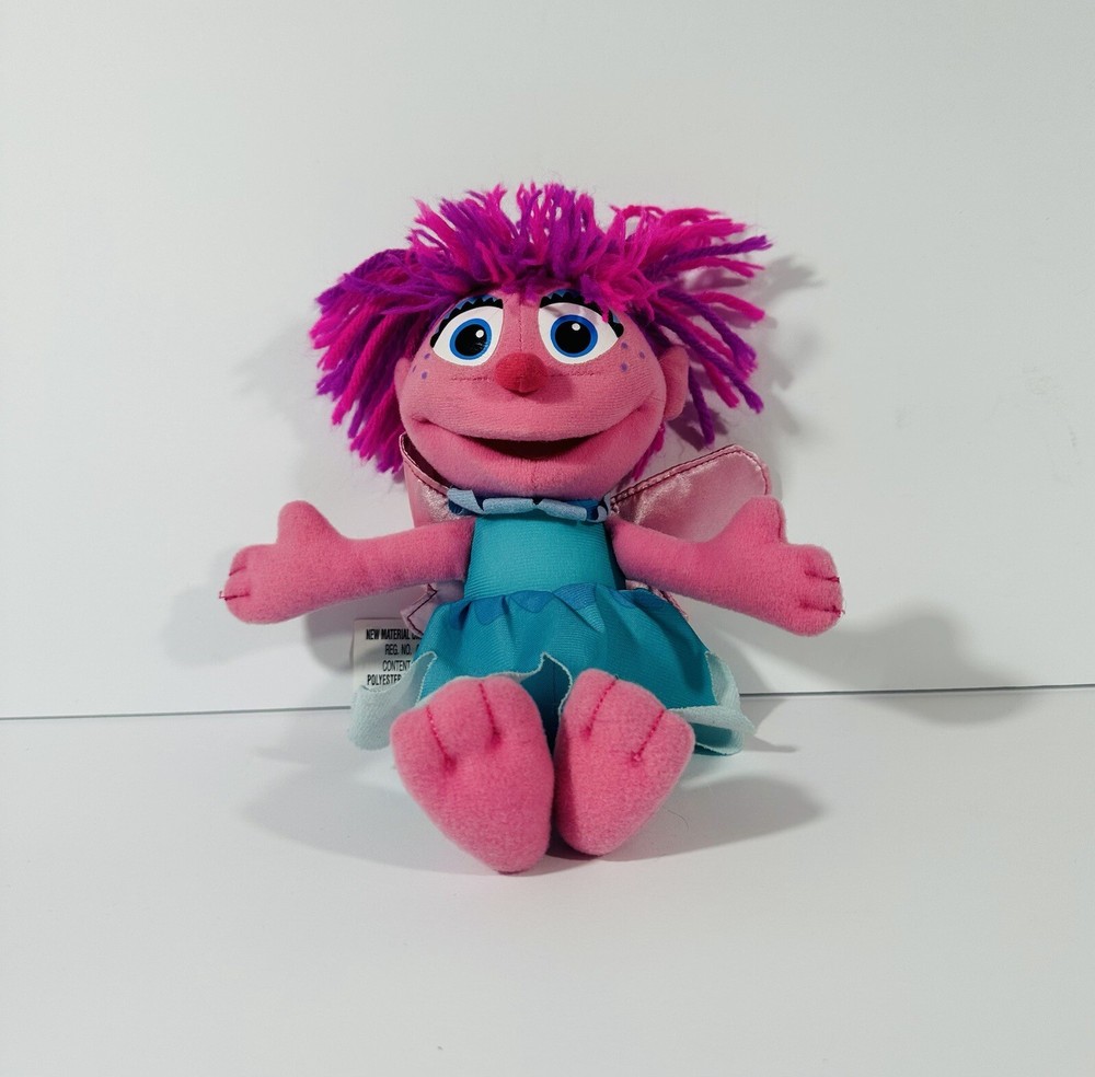 Abby Cadabby Pink Fairy 9” Sesame Street 2013 Plush Stuffed Animal Toy Hasbro-image