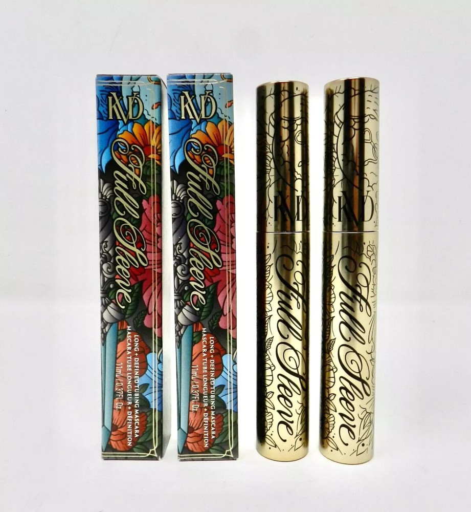 KVD Full Sleeve Long Defining Tubing Mascara Ink Black 0.37oz FULL SIZE Set Of 2