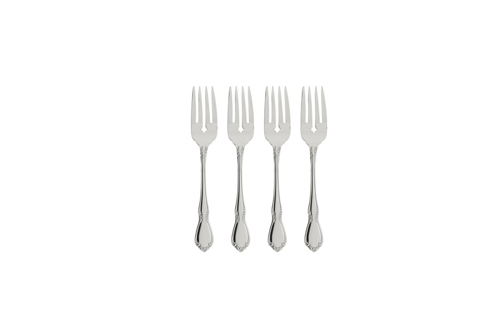 Chateau Fine Flatware Set, 18/8 Stainless, Set of 4 Salad Forks