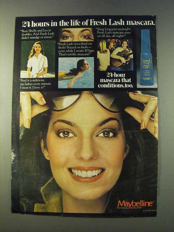 1979 Maybelline Fresh Lash Mascara Ad - 24-Hour Wear Vintage Beauty
