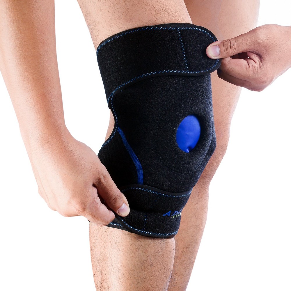 Knee Support Brace Wrap with Ice Gel Pack for Hot and Cold Therapy: for ACL, ...