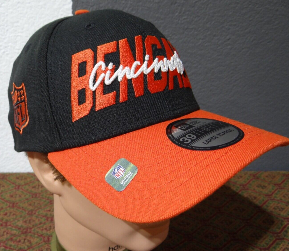 CINCINNATI BENGALS 39 Thirty New Era Cap NFL Hat Large/XL Black-Orange NEW