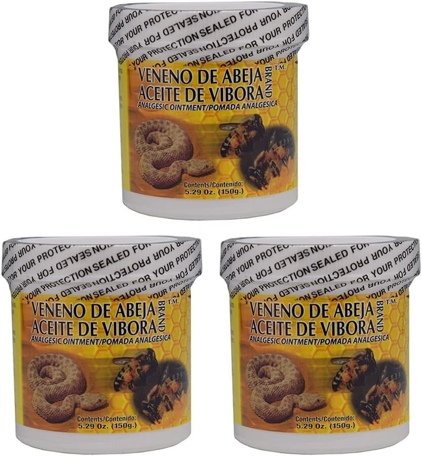 Veneno De Abeja Aceite De Vibora 5 oz. 3-Pack