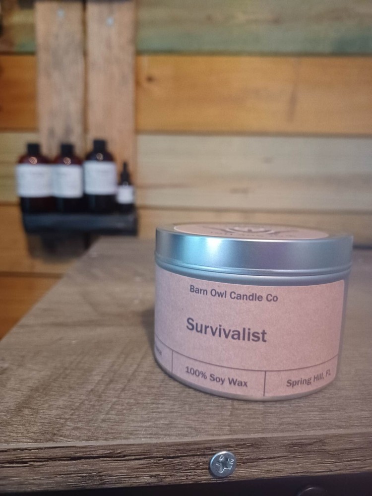 Survivalist Western Soy Candle 8oz Handmade Poured w/ All Natural Soy Wax | Man