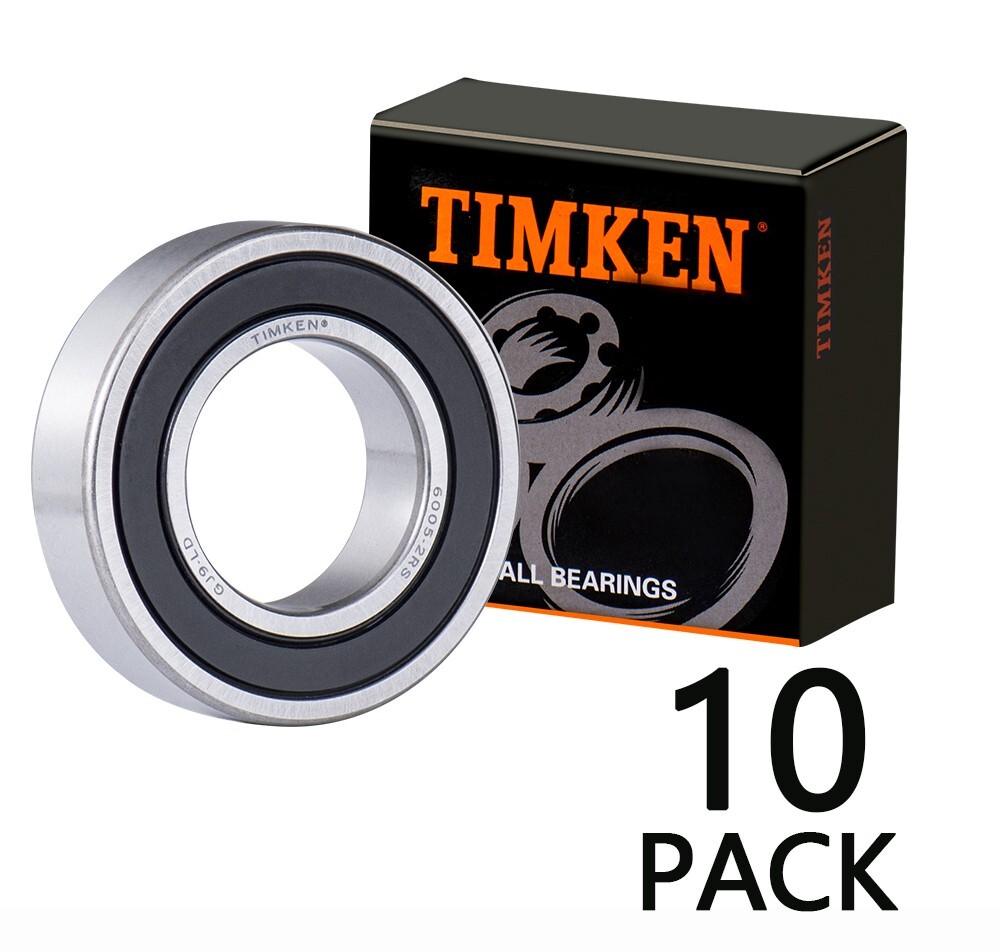 10-Pack Timken 6005-2RS 25x47x12mm Double Sealed Bearings 6005RS