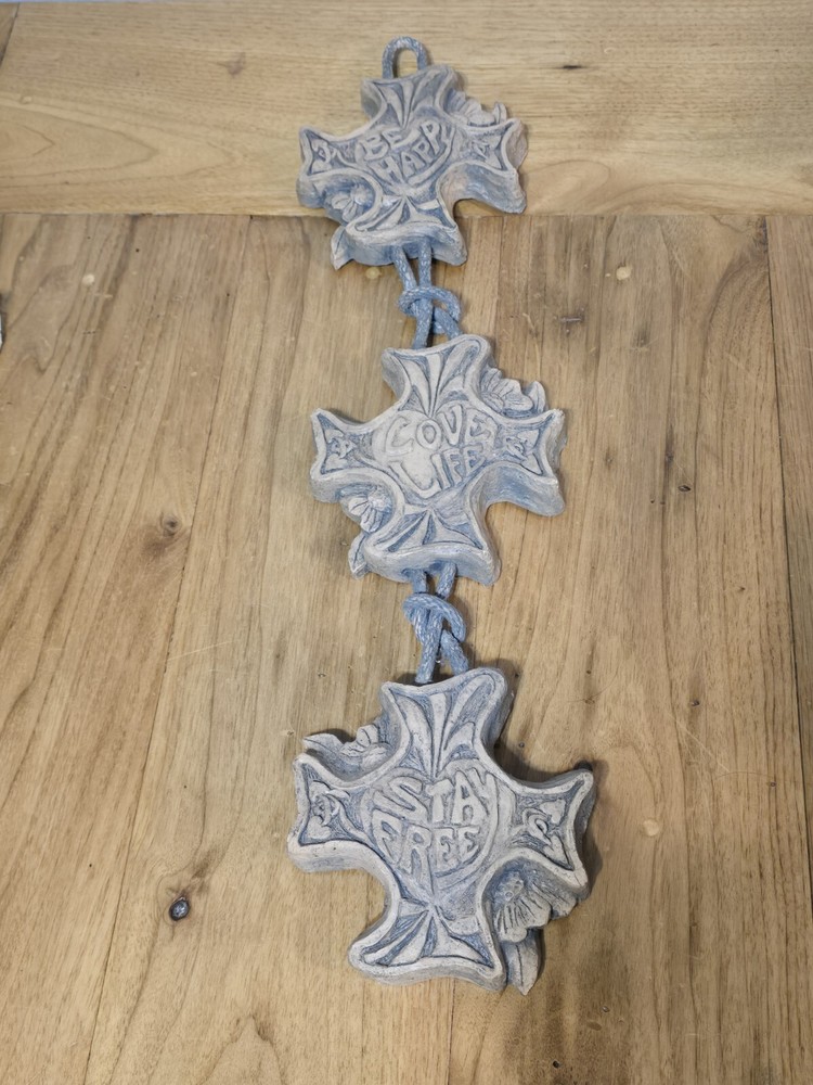 1970s Brutoski Abbey Press Be Happy Love Life Stay Free Vintage Wall Art  -image