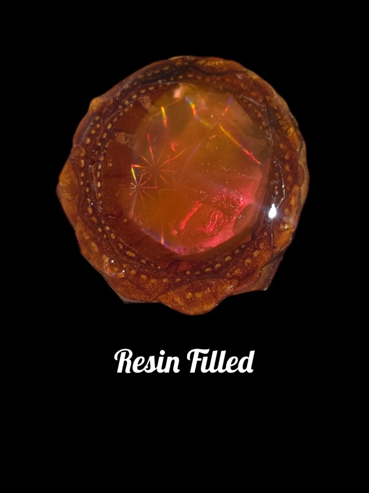 Knobcone Colorful Neon Resin Filled Slice Pendant