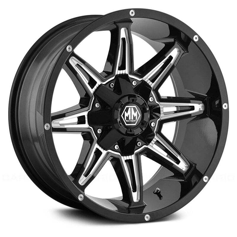 Mayhem 8090 RAMPAGE 17x9 Black Wheel 6x139.7 -12 Offset Single Rim