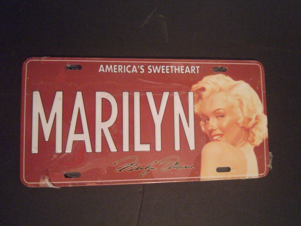Marilyn Monroe Booster License Plate America's Sweetheart