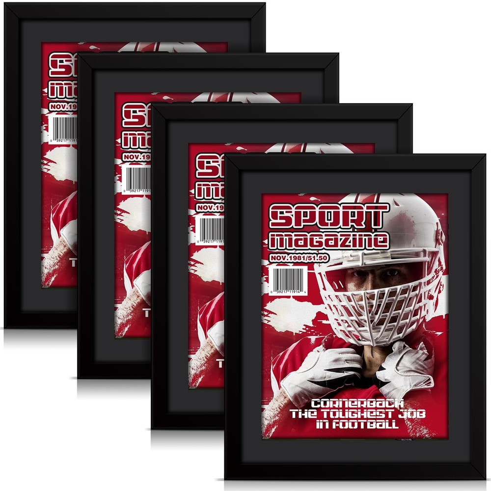 Geetery 4 Pcs Sports Magazine Frame Fits Magazine Measuring 8.5 x 11.25 Inch ...