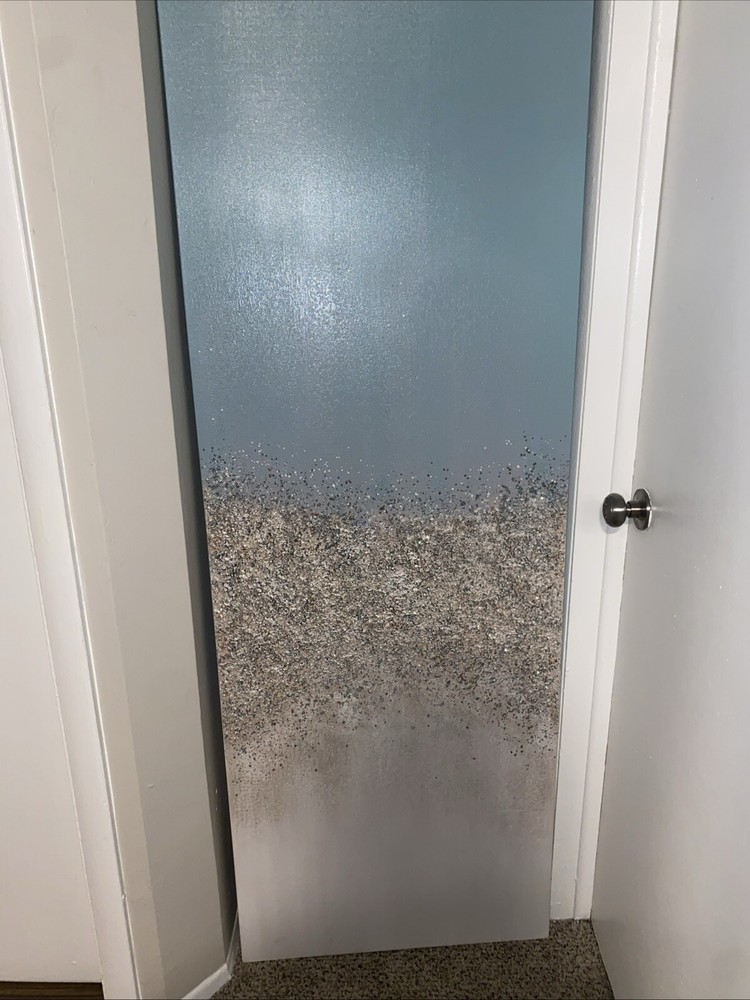 Abstract Blue and Beige Wall Art