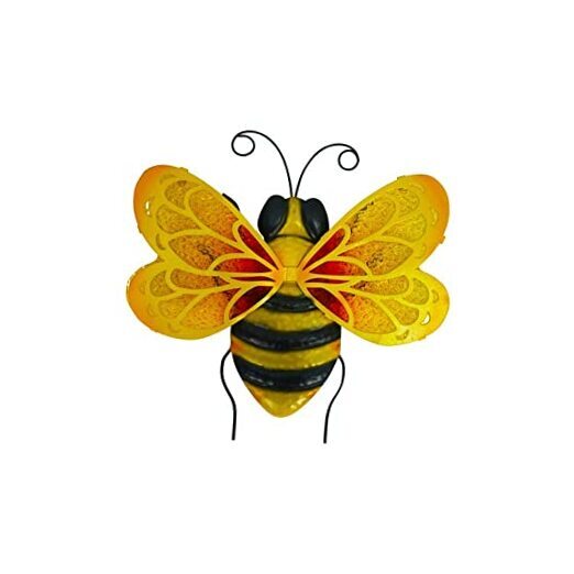 Decoración de pared de abeja de metal, decoración colgante de jardín exterior, vidrio de habitación interior 1 pieza-image