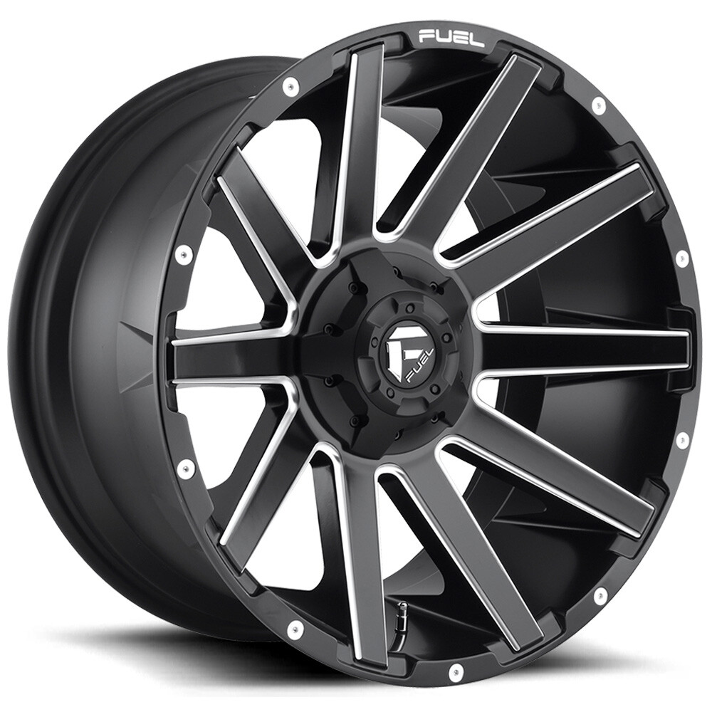 FUEL Contra D616 20X9 5X139.7/5X150 Offset 20 Matte Black & Milled (Qty of 1)