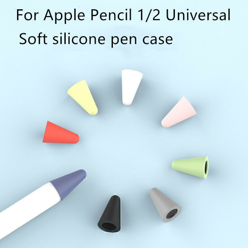 8PCS Silicone Touch Pen Nib Case Tip Cover For Apple Pencil 1st / 2nd Generation